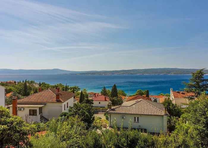 Beeindruckendes Nur 200 Meter Zum Sandstrand Mit Panoramablick Apartament Crikvenica